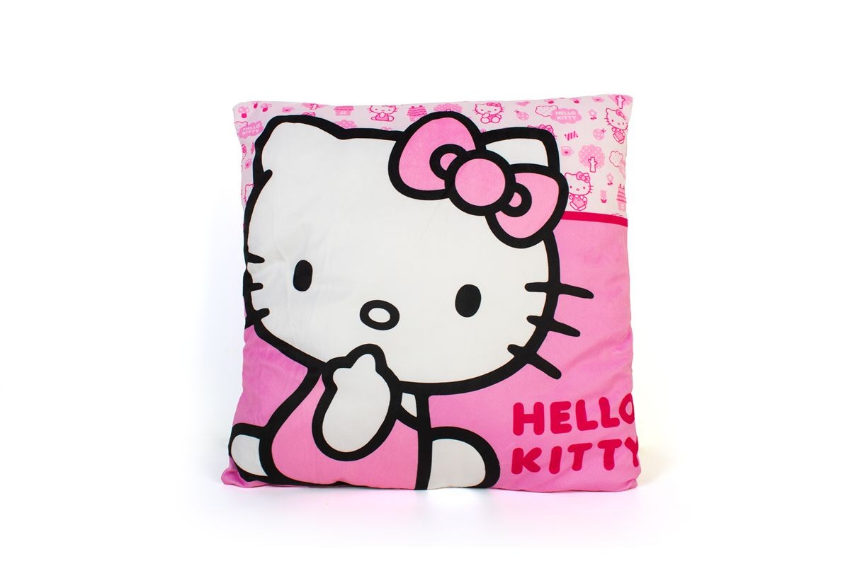 Διακοσμητικό Μαξιλάρι Velboa 38x38εκ. Sanrio Hello Kitty 304 Pink DimCol (Ύφασμα: Velboa) - DimCol - 54461707008
