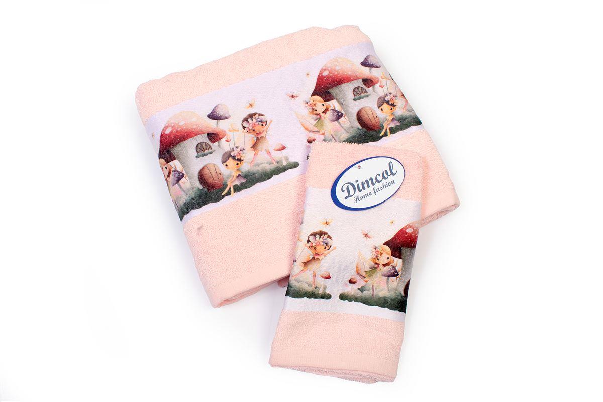 Σετ Πετσέτες 2τμχ Βαμβακερές Fairies 330 Pink DimCol (Ύφασμα: Βαμβάκι 100%, Χρώμα: Ροζ) - DimCol - 31160926062
