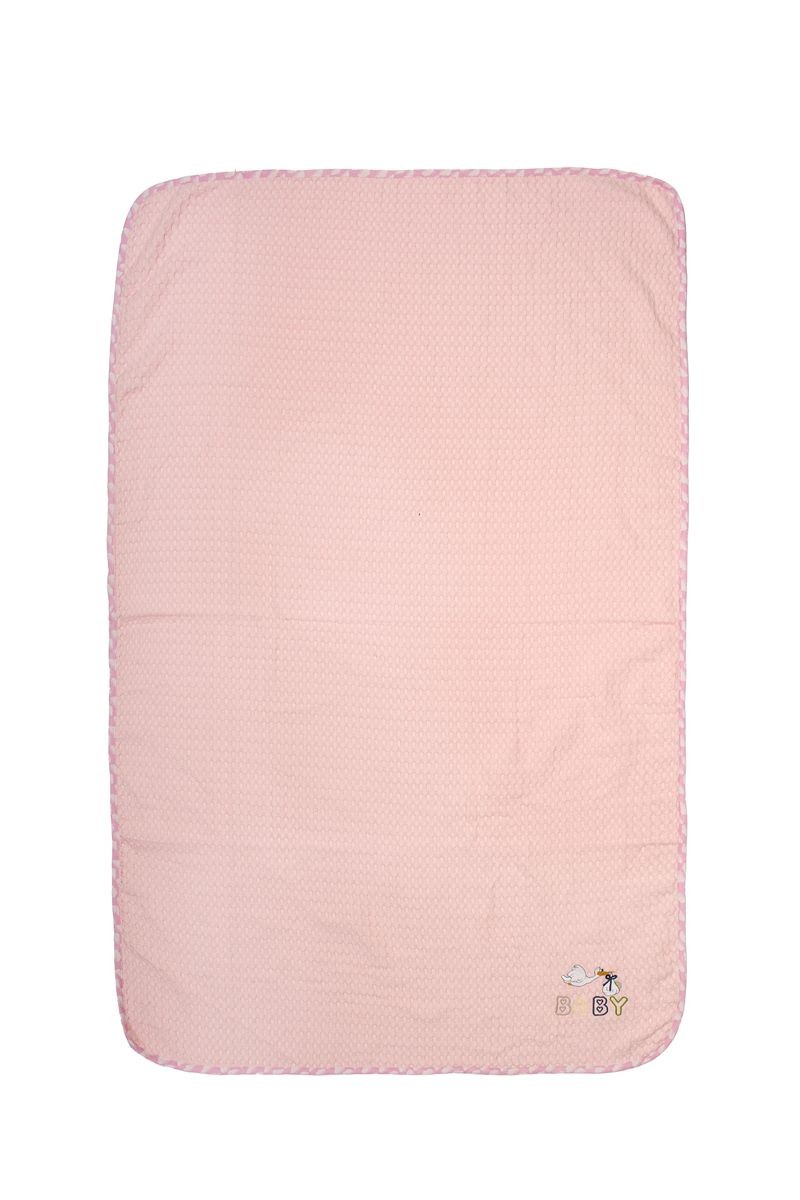 Κουβέρτα Πικέ Κούνιας 100x160εκ. Με Κέντημα Stork 192 Pink DimCol (Ύφασμα: Βαμβάκι 100%, Χρώμα: Ροζ, Μέγεθος: Κούνιας) - DimCol - 31142649022