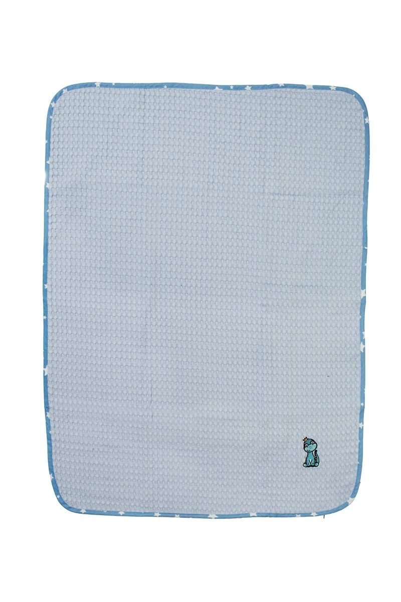 Κουβέρτα Πικέ Κούνιας 100x160εκ. Με Κέντημα Dinosaur 179 Sky Blue DimCol (Ύφασμα: Βαμβάκι 100%, Χρώμα: Γαλάζιο , Μέγεθος: Κούνιας) - DimCol - 31142649009