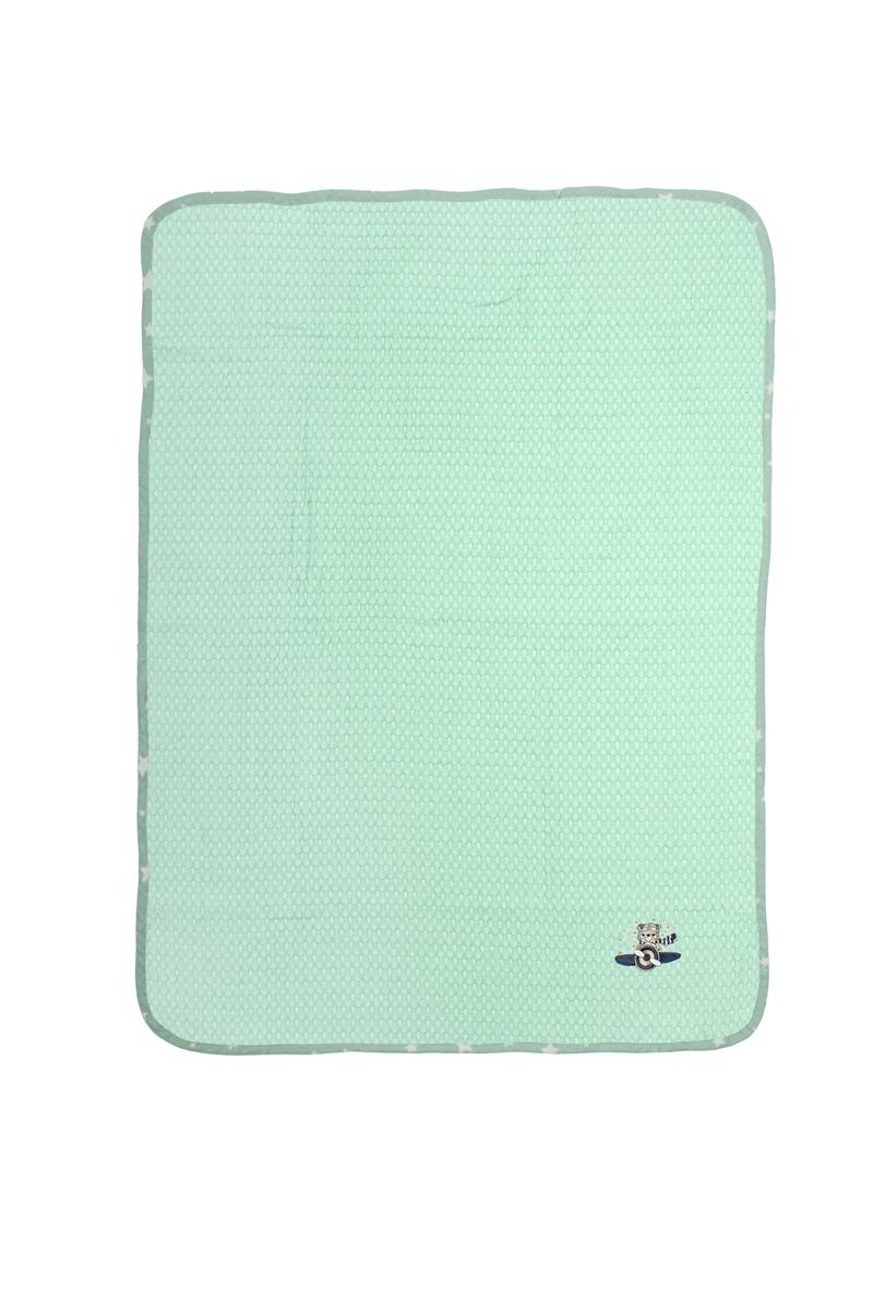 Κουβέρτα Πικέ Κούνιας 100x160εκ. Με Κέντημα Aviator 186 Mint DimCol (Ύφασμα: Βαμβάκι 100%, Χρώμα: Μέντα, Μέγεθος: Κούνιας) - DimCol - 31142649016