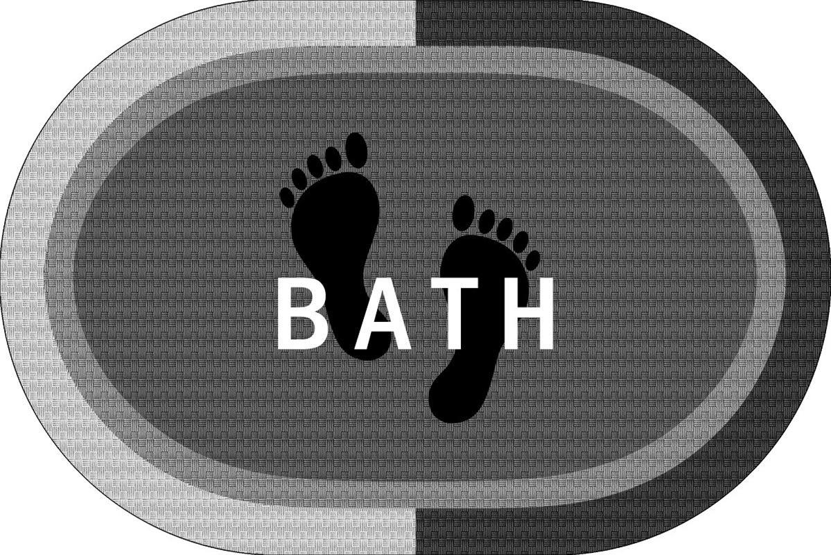 Ταπέτο Μπάνιου Αντιολισθητικό Polyester 50x70εκ. Bath Grey DimCol (Ύφασμα: Polyester, Χρώμα: Γκρι) - DimCol - 33413047001