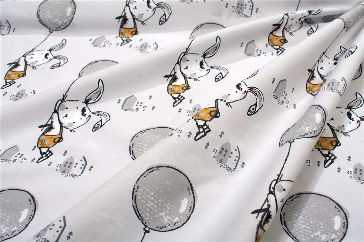 Πάνα Χασές Bebe Βαμβακερή 80x80εκ. Floating Bunny 715 Grey DimCol (Ύφασμα: Βαμβάκι 100%, Χρώμα: Γκρι) - DimCol - 31111328083
