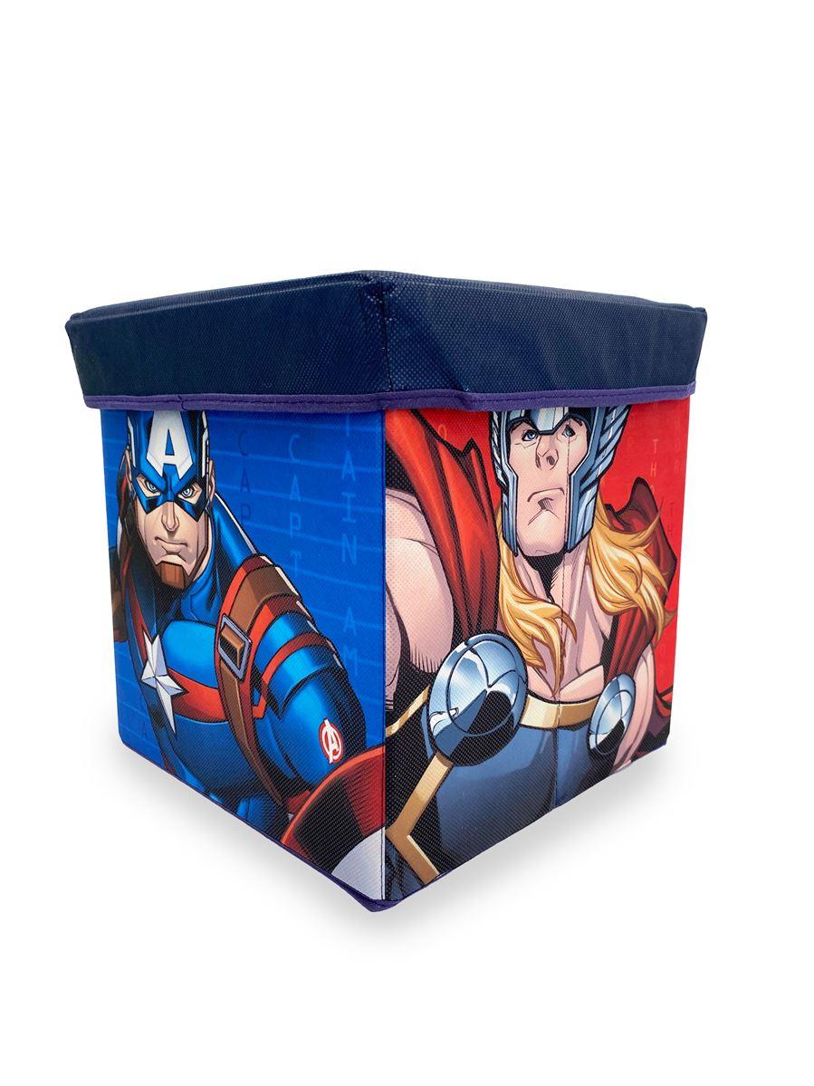 Κουτί-Σκαμπό Polyester Marvel Avengers 11 Blue 30x30x30εκ. DimCol (Ύφασμα: Polyester, Υλικό: Mdf, Χρώμα: Μπλε) - DimCol - 54462802007