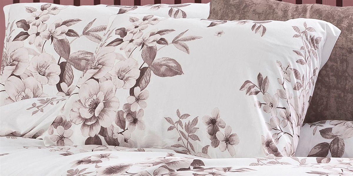 Μαξιλαροθήκη Φάκελος Polycotton 50x70εκ. Βερονίκη 488 White-Mocha DimCol (Χρώμα: Λευκό, Ύφασμα: 70% Βαμβάκι-30% Polyester) - DimCol - 33311647071