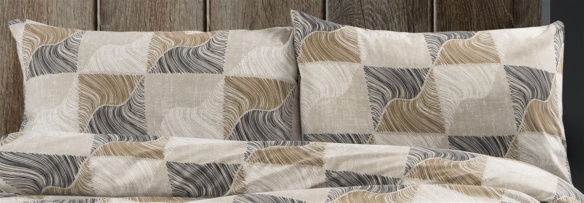 Μαξιλαροθήκη Φάκελος Polycotton 50x70εκ. Κλεοπάτρα 609 Beige-Black DimCol (Χρώμα: Μαύρο, Ύφασμα: 70% Βαμβάκι-30% Polyester) - DimCol - 33311647072