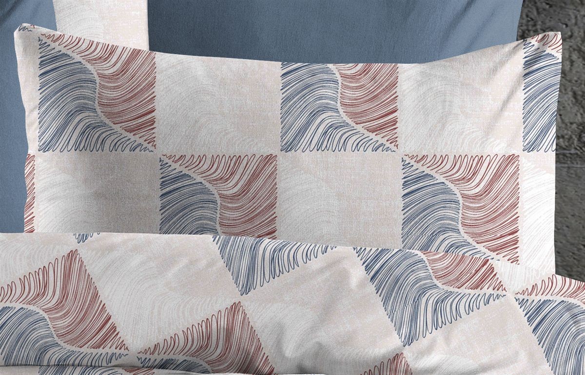 Μαξιλαροθήκη Φάκελος Polycotton 50x70εκ. Κλεοπάτρα 610 Red-Blue DimCol (Χρώμα: Μπλε, Ύφασμα: 70% Βαμβάκι-30% Polyester) - DimCol - 33311647073