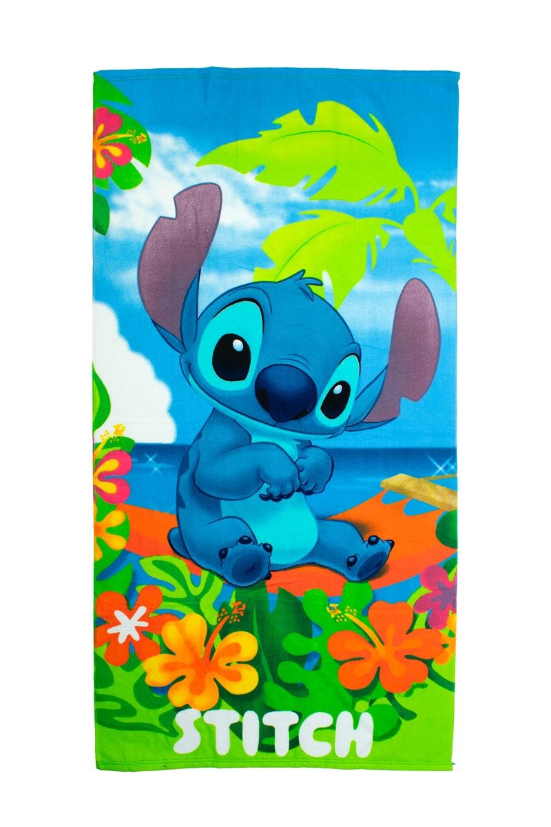 Πετσέτα Θαλάσσης Παιδική Quick Dry Microfiber 70x140εκ. Disney Home Lilo & Stitch 086 Blue-Green Dimcol (Ύφασμα: Microfiber, Χρώμα: Μπλε) - DimCol - 54460912083
