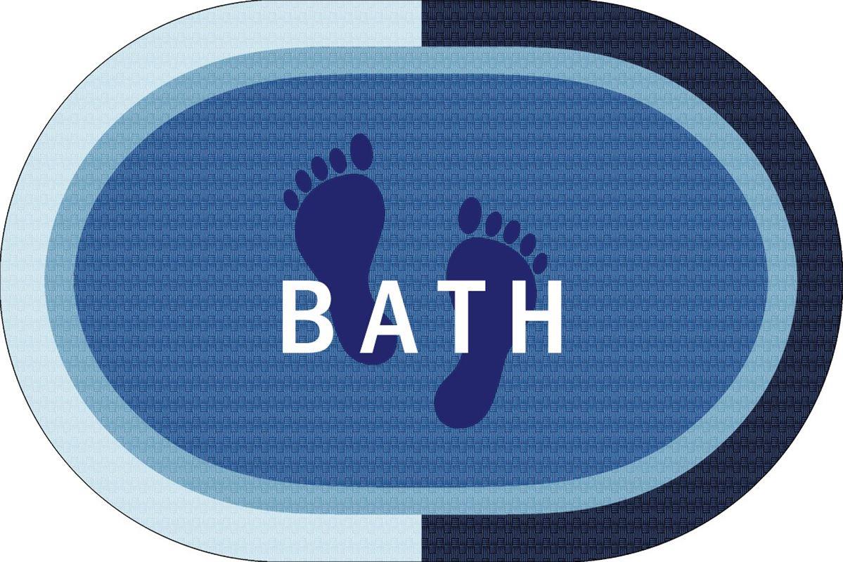 Ταπέτο Μπάνιου Αντιολισθητικό Polyester 50x70εκ. Bath Sky Blue DimCol (Ύφασμα: Polyester, Χρώμα: Μπλε) - DimCol - 33413047002