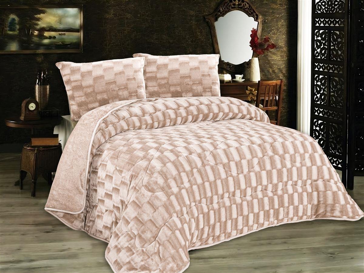 Κουβερτοπάπλωμα Fleece Υπέρδιπλο 220x240εκ. 1940 Mocha DimCol (Ύφασμα: Polyester, Χρώμα: Μόκα, Μέγεθος: Υπέρδιπλα) - DimCol - 33421024041