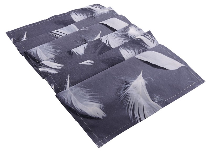 Runner Υφασμάτινο Πούπουλα ESPIEL 180x40εκ. HEM206 (Ύφασμα: Polyester, Χρώμα: Γκρι) - ESPIEL - HEM206