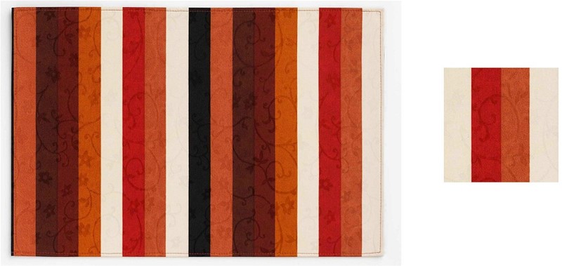 Σουβέρ Σετ 6τμχ Polyester ESPIEL 10x10εκ. HEN106 (Ύφασμ