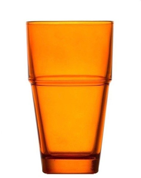 Ποτήρι Νερού Σετ 6τμχ ESPIEL Impilabile 380ml STE129 (Υλικό: Γυαλί, Χρώμα: Πορτοκαλί, Μέγεθος: Σωλήνας) - ESPIEL - STE129 49745