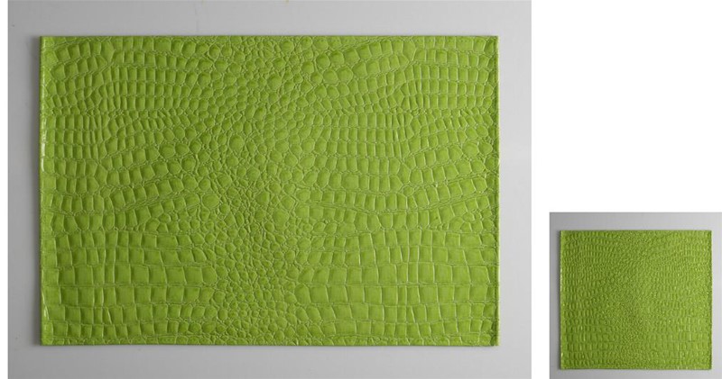 ESPIEL Σουβέρ Σετ 6τμχ Polyester ESPIEL 10x10εκ. HEN202 (Ύφασμα: Polyester, Χρώμα: Πράσινο ) - ESPIEL - HEN202