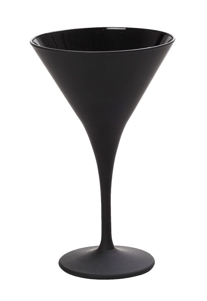 Ποτήρι Μαρτίνι Maya ESPIEL 250ml RAB326K6 (Σετ 6 Τεμάχια) (Υλικό: Γυαλί, Χρώμα: Μαύρο, Μέγεθος: Κολωνάτο) - ESPIEL - RAB326K6