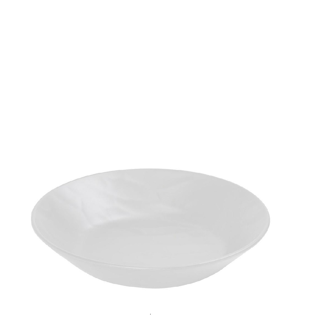 Πιάτο Μελαμίνης Βαθύ Στρογγυλό 21εκ. Wavy Matte White ESPIEL MLW394K48-6 (Σετ 60 Τεμάχια) - ESPIEL - MLW394K48-6