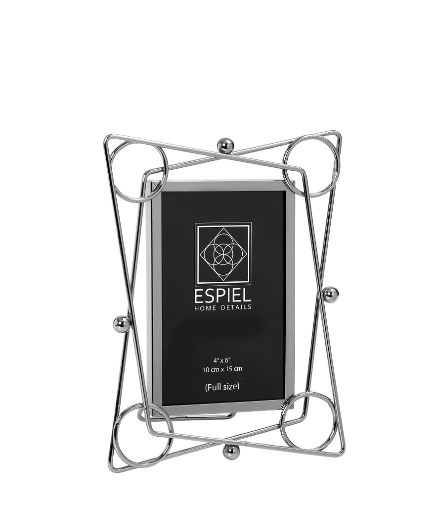 Κορνίζα Μεταλλική Ασημί ESPIEL 22,2x2x17εκ. FAM401 (Υλικό: Μεταλλικό, Χρώμα: Ασημί ) - ESPIEL - FAM401