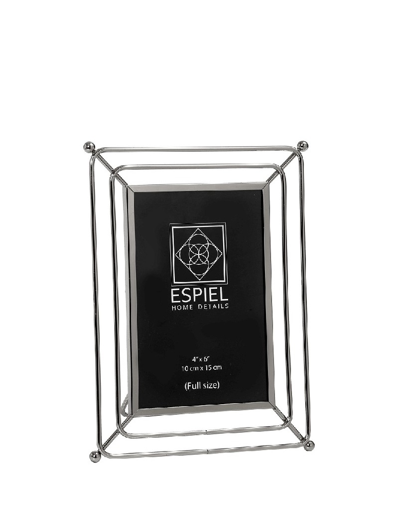 Κορνίζα Μεταλλική Ασημί ESPIEL 20,5x1,4x15,2εκ. FAM407 (Υλικό: Μεταλλικό, Χρώμα: Ασημί ) - ESPIEL - FAM407