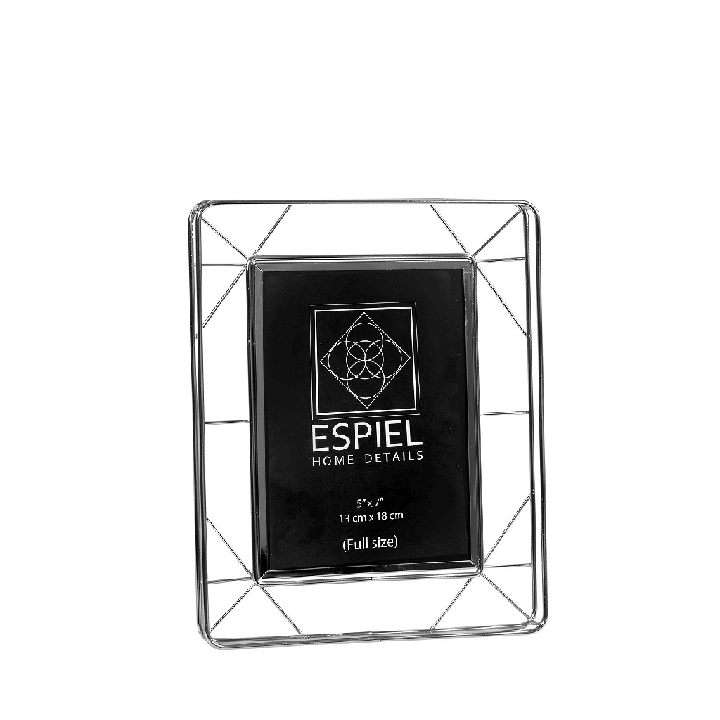 Κορνίζα Μεταλλική Ασημί ESPIEL 10x15εκ. FAM531 (Υλικό: Μεταλλικό, Χρώμα: Ασημί ) - ESPIEL - FAM531