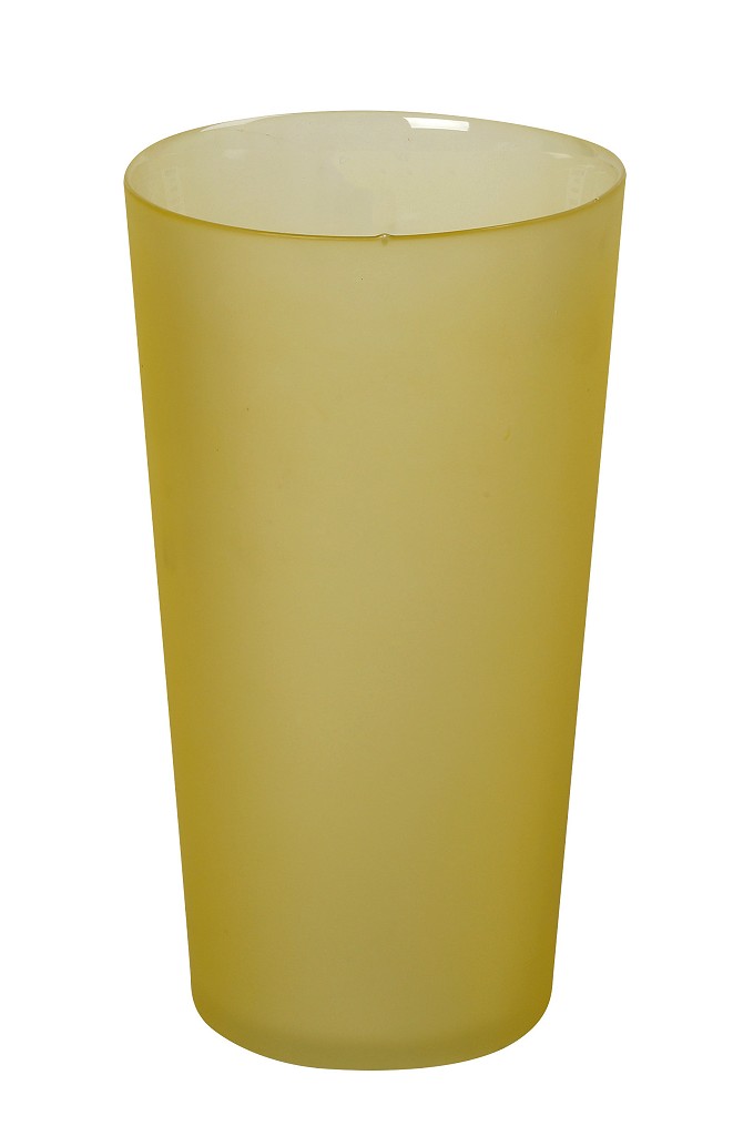 Βάζο Γυάλινο Κίτρινο Caprice ESPIEL 16x16x29εκ. DAC1707 (Υλικό: Γυαλί, Χρώμα: Κίτρινο ) - ESPIEL - DAC1707