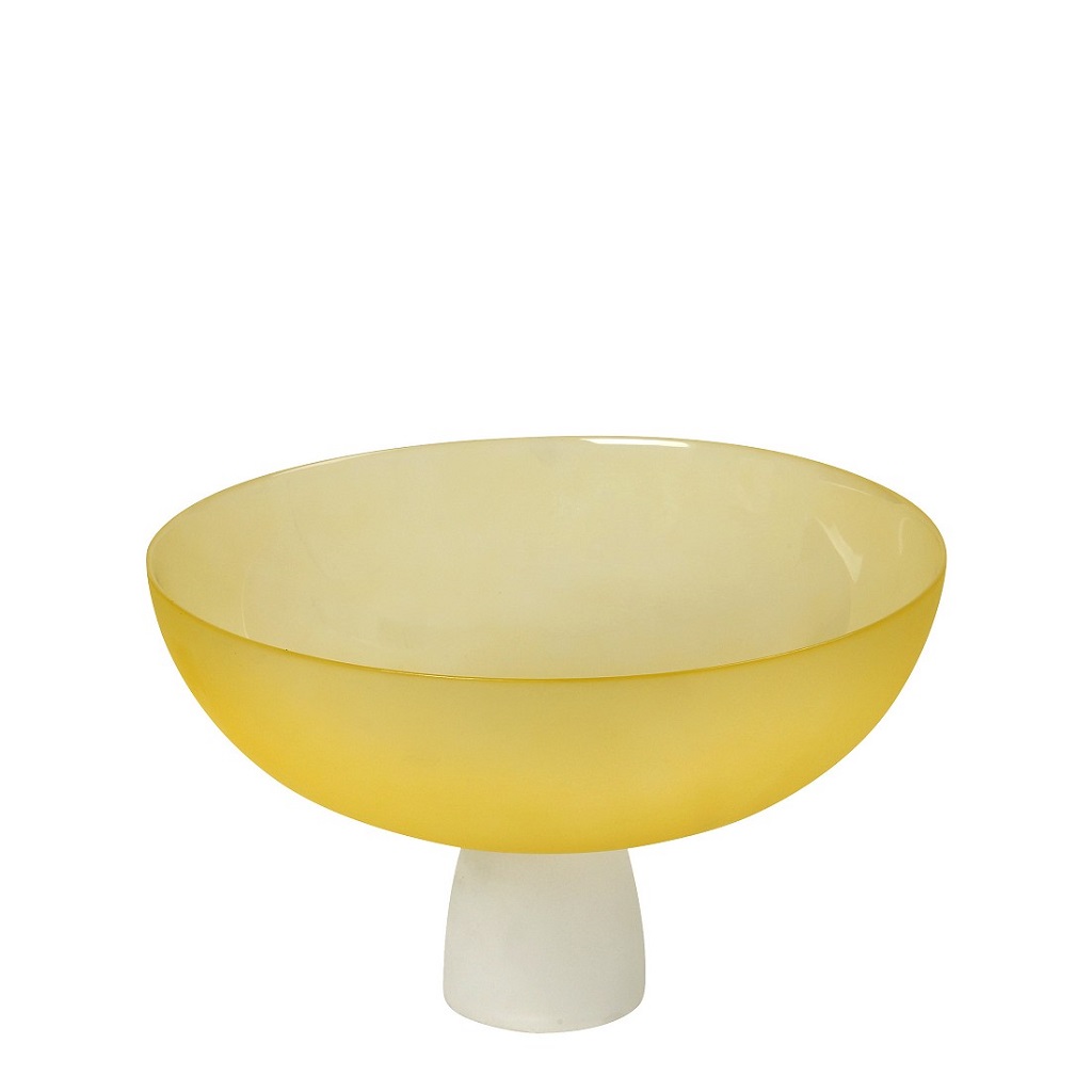 Διακοσμητικό Μπωλ Γυάλινο Κίτρινο Caprice ESPIEL 28x28x17,5εκ. DAC1723 (Υλικό: Γυαλί, Χρώμα: Κίτρινο ) - ESPIEL - DAC1723