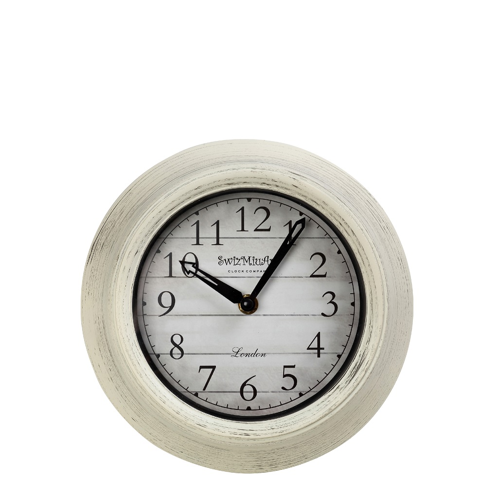 Ρολόι Τοίχου Polyresin Μπεζ ESPIEL 23,2x5,4x23,2εκ. ROL601 (Υλικό: Polyresin, Χρώμα: Μπεζ) - ESPIEL - ROL601