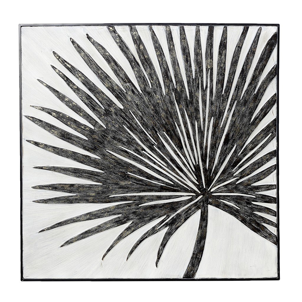 Πίνακας Μεταλλικός Μαύρη Φτέρη ESPIEL 81,5x2,5x81,5εκ. 