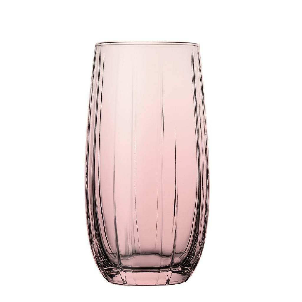 Ποτήρι Νερού Pink Linka ESPIEL 500ml SP420415G6P (Σετ 6 Τεμάχια) (Υλικό: Γυαλί, Χρώμα: Ροζ, Μέγεθος: Σωλήνας) - ESPIEL - SP420415G6P 164448