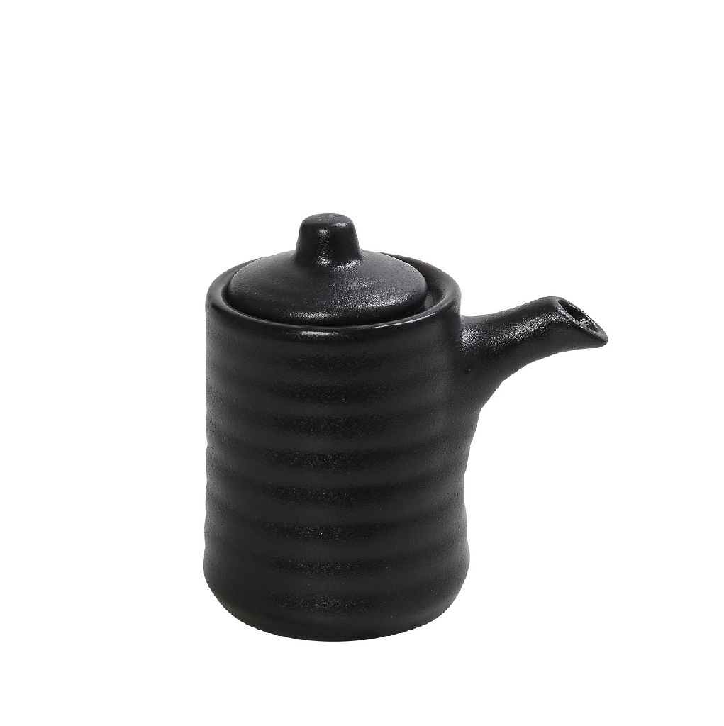 ESPIEL Σαλτσιέρα-Δοχείο Σερβιρίσματος Σως Stoneware Μαύρο Mianmar ESPIEL 6,1x6,4εκ. GMT207K4 (Σετ 4 Τεμάχια) (Χρώμα: Μαύρο, Υλικό: Stoneware) - ESPIEL - GMT207K4
