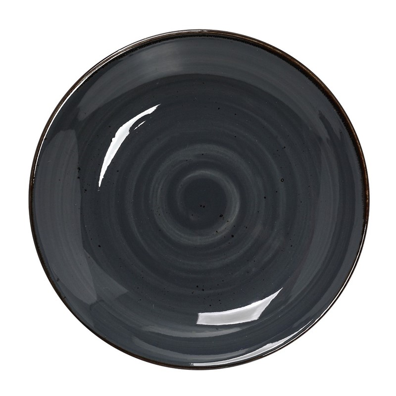 Πιάτο Σπαγγέτι Πορσελάνης Terra Grey ESPIEL 25,5x4,5εκ. TLG105K6 (Σετ 6 Τεμάχια) (Υλικό: Πορσελάνη, Χρώμα: Μαύρο, Μέγεθος: Μεμονωμένο) - ESPIEL - TLG105K6