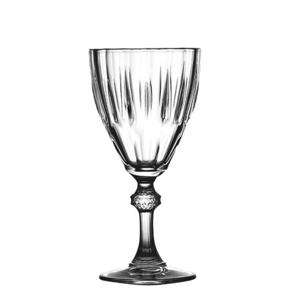 Ποτήρι Κρασιού Γυάλινο Διάφανο Diamond ESPIEL 190ml SP44757G6 (Σετ 6 Τεμάχια) (Υλικό: Γυαλί, Χρώμα: Διάφανο , Μέγεθος: Κολωνάτο) - ESPIEL - SP44757G6