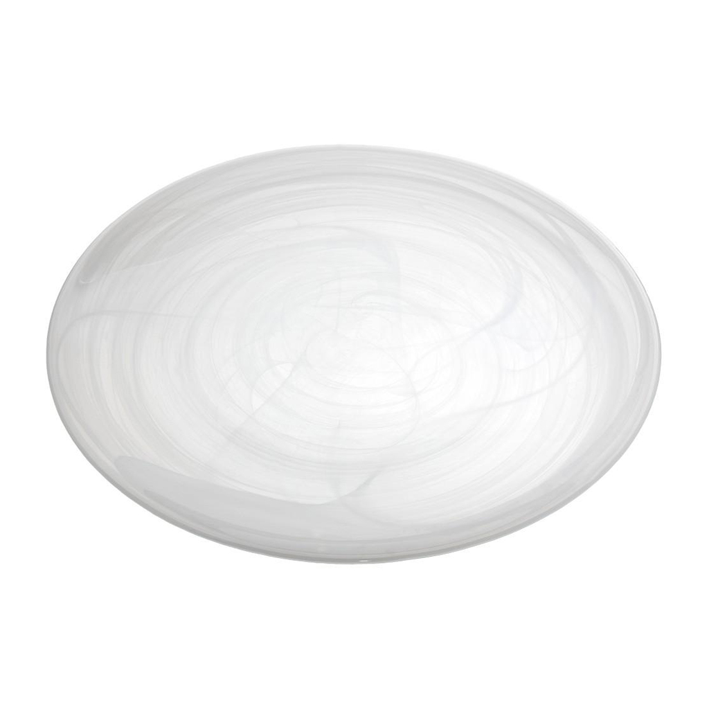 Πιάτο Φαγητού Ρηχό Γυάλινο Λευκό Atlas ESPIEL 32εκ. HOR1321K6 (Σετ 6 Τεμάχια) (Υλικό: Γυαλί, Χρώμα: Λευκό, Μέγεθος: Μεμονωμένο) - ESPIEL - HOR1321K6