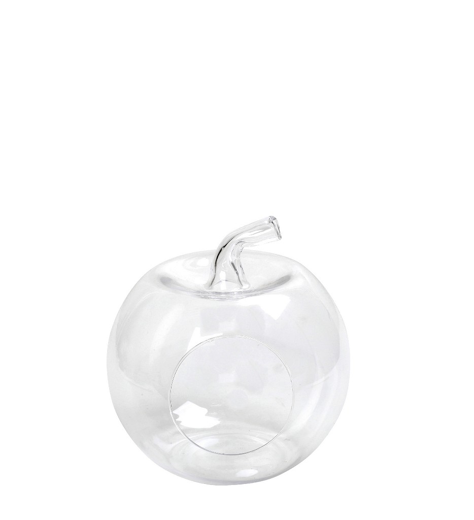 Διακοσμητική Γυάλα Μήλο ESPIEL 14x16εκ. ORT257 (Υλικό: Γυαλί, Χρώμα: Διάφανο ) - ESPIEL - ORT257