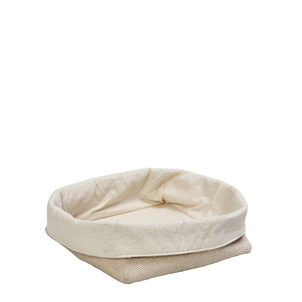 ESPIEL - ΣΗΜΑΝΤΙΚΟ: Σε περίπτωση διαφοράς τιμής από το κατάστημα ισχύει παντα και μόνο η τιμή του καταστήματος Ψωμιέρα Cotton-Jute Μπεζ ESPIEL 13x12x9εκ. AMN112 (Ύφασ