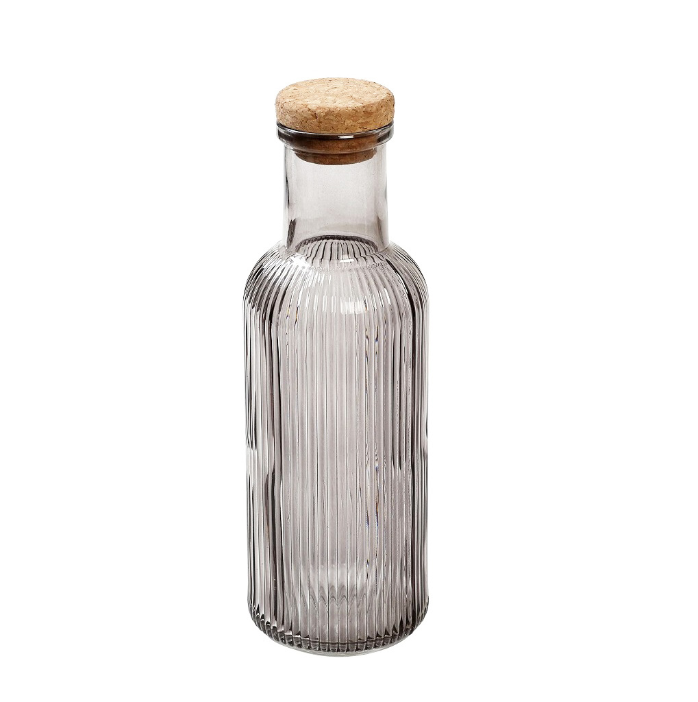 Μπουκάλι Γυάλινο Φιμέ Με Φελλό ESPIEL 1000ml-8,7x27,8εκ. DOP120K12 (Σετ 12 Τεμάχια) (Υλικό: Γυαλί) - ESPIEL - DOP120K12