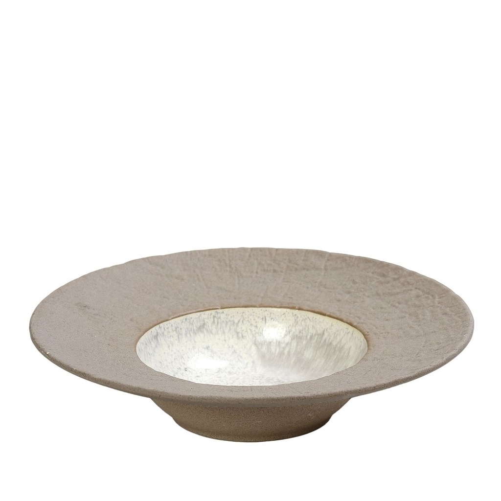 Πιάτο Φαγητού Βαθύ Spaghetti Stoneware Μπεζ Spirit ESPI