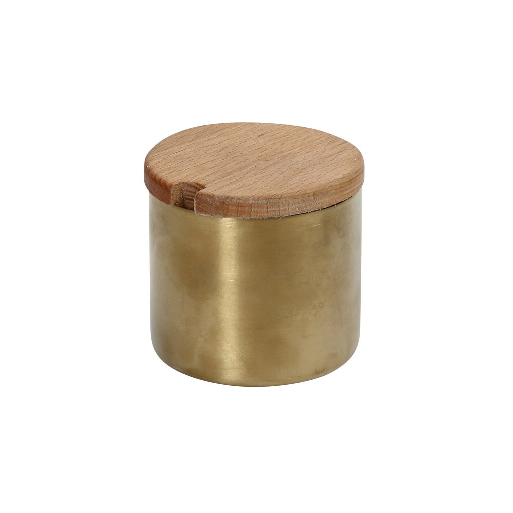 Δοχείο Με Καπάκι Ανοξείδωτο-Ξύλινο Χρυσό ESPIEL 7x7x6,7εκ. SUT110 (Υλικό: Ξύλο, Χρώμα: Χρυσό ) – ESPIEL – SUT110