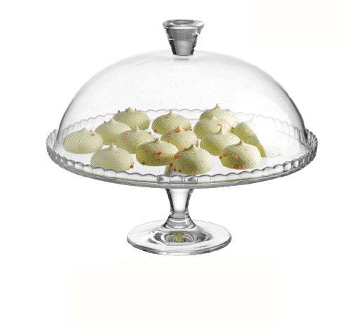 Διακοσμητικά και αξεσουαρ κουζίνας 24home - ΣΗΜΑΝΤΙΚΟ: Σε περίπτωση διαφοράς τιμής από το κατάστημα ισχύει παντα και μόνο η τιμή του καταστήματος Τουρτιέρα Γυάλινη Διάφανη Με Πόδι & Καπάκι Patisserie E
