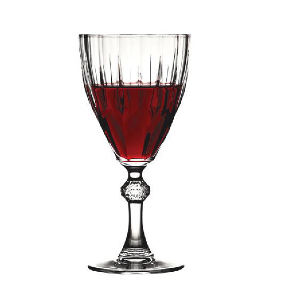 Ποτήρι Κρασιού Γυάλινο Διάφανο Diamond ESPIEL 8,25×17,7εκ.-315ml SP44767K12 (Σετ 12 Τεμάχια) (Υλικό: Γυαλί, Χρώμα: Διάφανο , Μέγεθος: Κολωνάτο) – ESPIEL – SP44767K12