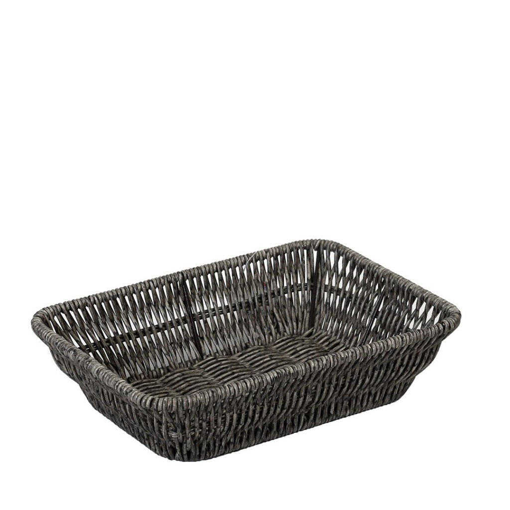 Ψωμιέρα Ψάθινη Γκρι ESPIEL 24x16x6εκ. KOD202 (Υλικό: Ψά