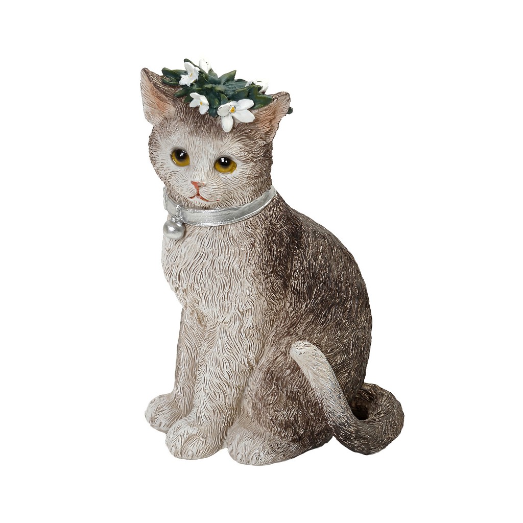 Διακοσμητικά Επιτραπέζια 24home - ΣΗΜΑΝΤΙΚΟ: Σε περίπτωση διαφοράς τιμής από το κατάστημα ισχύει παντα και μόνο η τιμή του καταστήματος Διακοσμητική Επιτραπέζια Γάτα Polyresin Γκρι ESPIEL 9,3