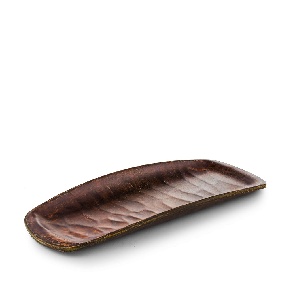 ESPIEL Πιατέλα Σερβιρίσματος Γόνδολα Μελαμίνης Chestnut Hybrid ESPIEL 33,5x13,5x3εκ. HWD784K48-6 (Σετ 6 Τεμάχια) (Υλικό: Μελαμίνη) - ESPIEL - HWD784K48-6