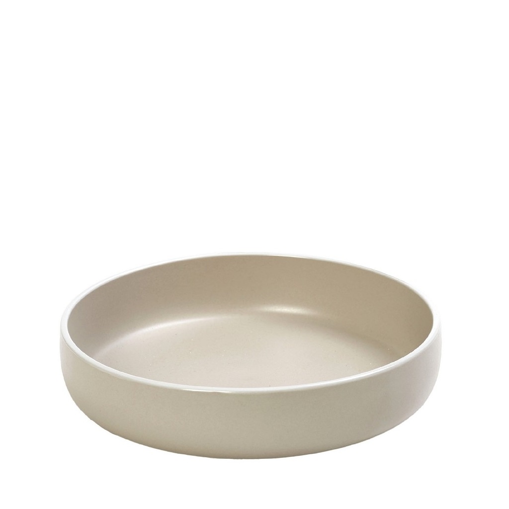Πιάτο Βαθύ Stoneware Μπεζ Mood Nordic Step ESPIEL 20,3x