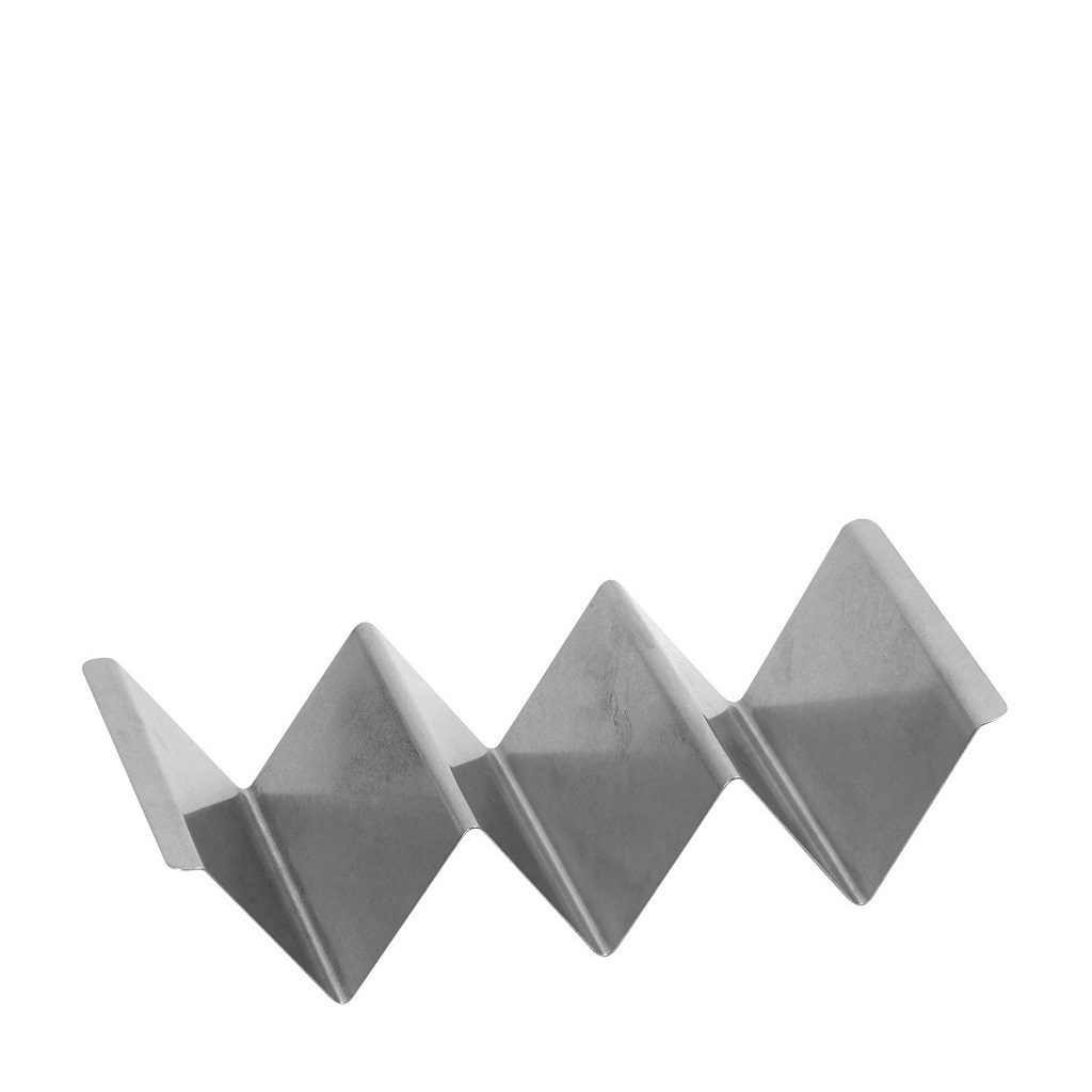 Σταντ Για Tacos Ανοξείδωτο 18/10 Ασημί Snow ESPIEL 21x10x4,7εκ. FEV136 (Σετ 2 Τεμάχια) (Υλικό: Ανοξείδωτο, Χρώμα: Ασημί ) - ESPIEL - FEV136