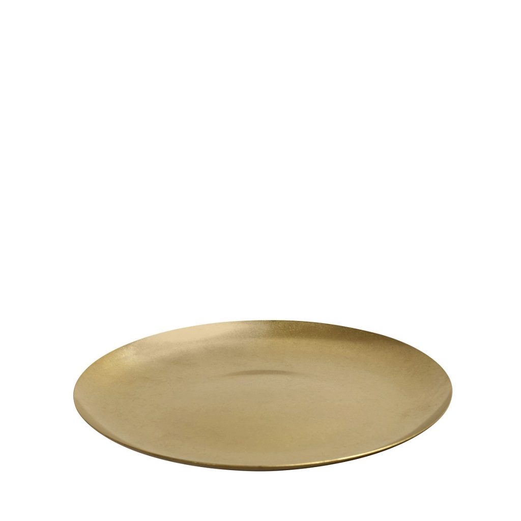 Πιάτο Ρηχό Ανοξείδωτο 18/10 Χρυσό Snow ESPIEL 23x23x1,5