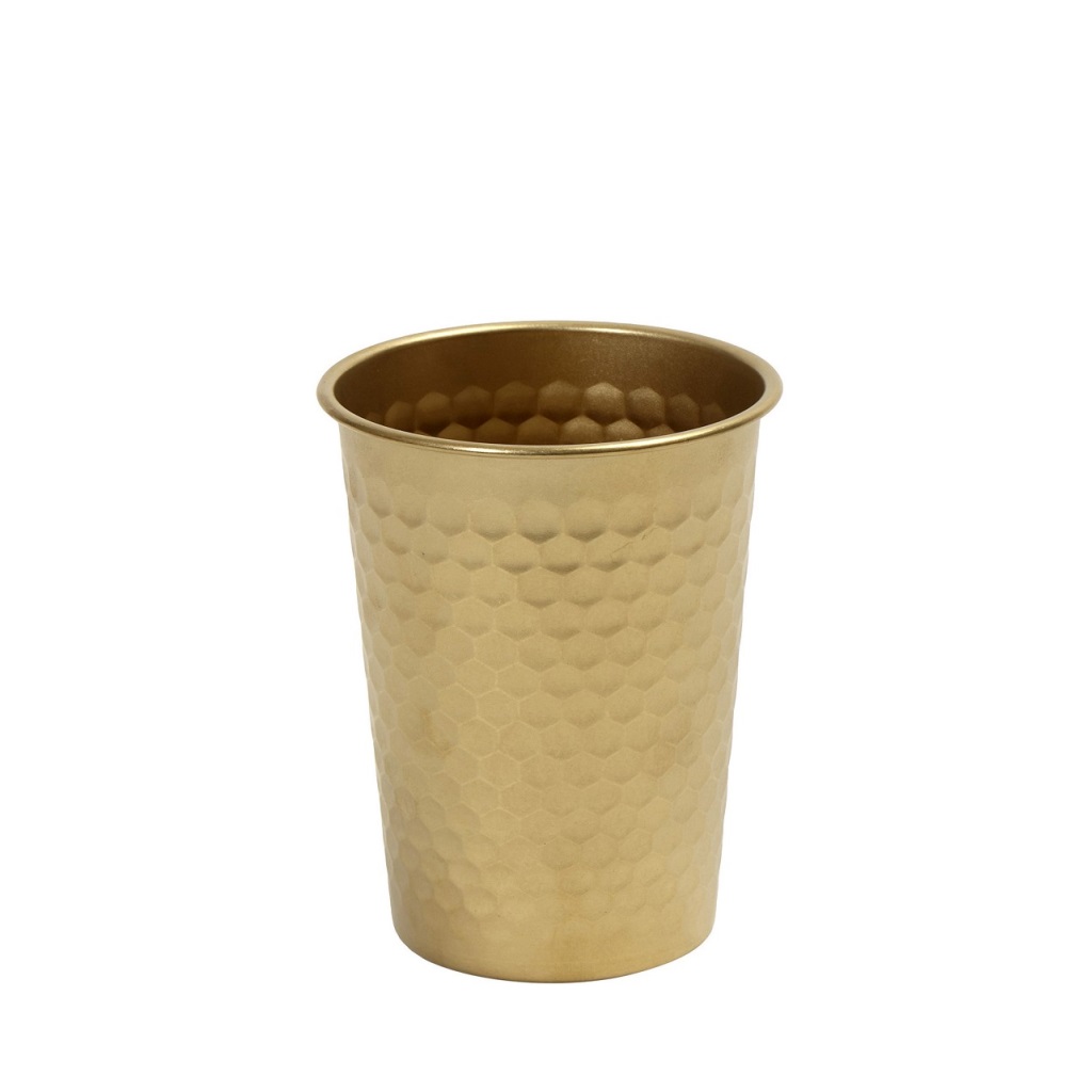 Ποτήρι Ανοξείδωτο Σφυρήλατο 18/10 Χρυσό Snow ESPIEL 350