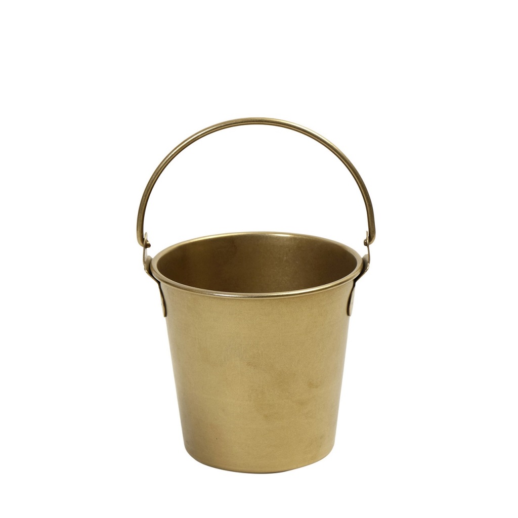 Παγοδοχείο Κουβαδάκι Ανοξείδωτο 18/10 Χρυσό Snow ESPIEL