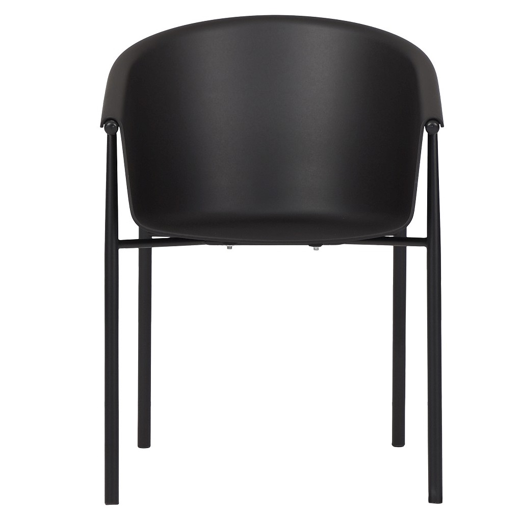ESPIEL Καρέκλα Πλαστική Μαύρη 80x57x59εκ. Envy ESPIEL SCH48963K4 (Σετ 4 Τεμάχια) (Υλικό: Πλαστικό, Χρώμα: Μαύρο) - ESPIEL - SCH48963K4