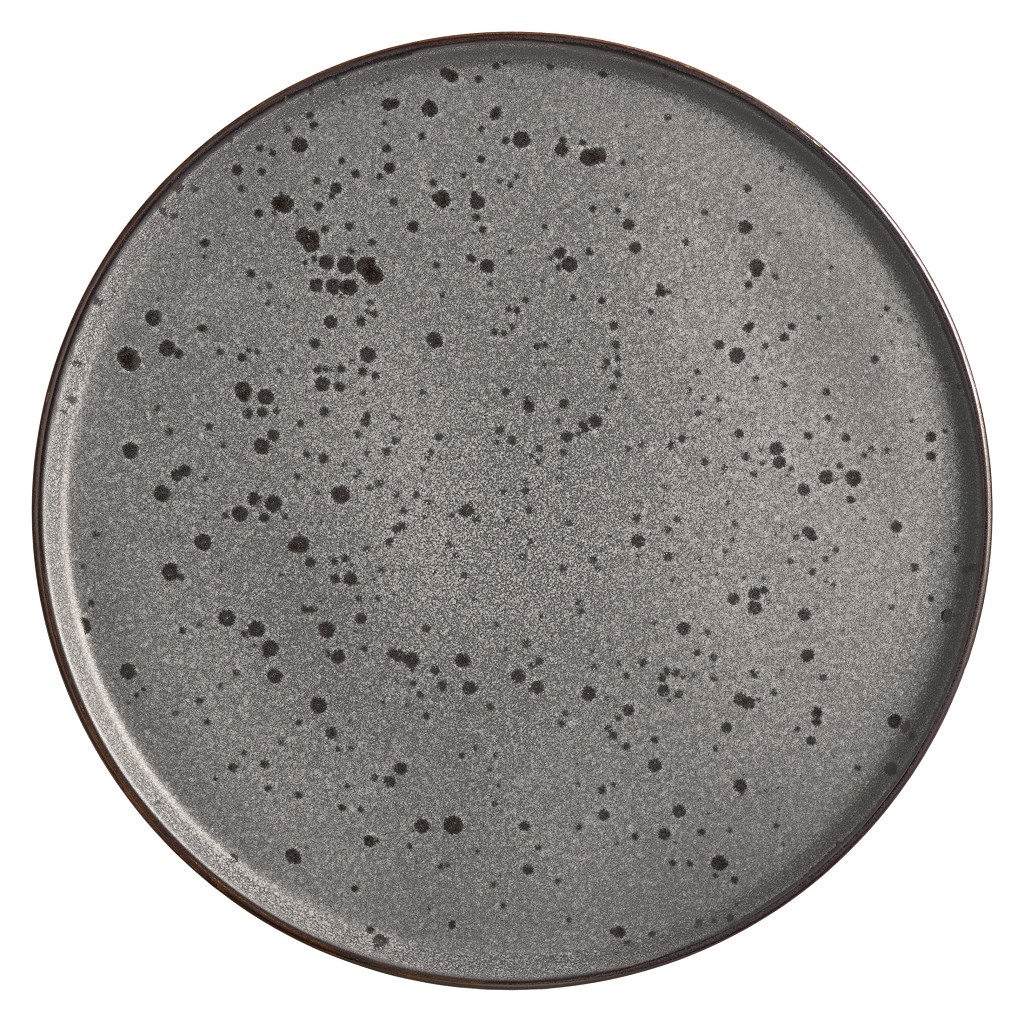 Πιάτο Ρηχό Φαγητού Stoneware Grey Reactive Glaze 27x1,7