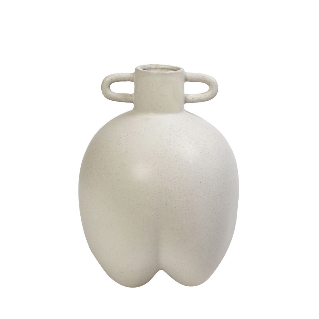 Διακοσμητικά Επιτραπέζια 24home - ΣΗΜΑΝΤΙΚΟ: Σε περίπτωση διαφοράς τιμής από το κατάστημα ισχύει παντα και μόνο η τιμή του καταστήματος Βάζο Κεραμικό Λευκό ESPIEL 18,7x18,7x25,5εκ. (Υλικό: Κε